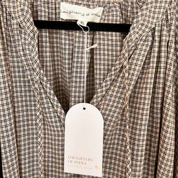 Daughters Of India Poet Maxi Dress - Taupe - XL - Picture 8 of 8